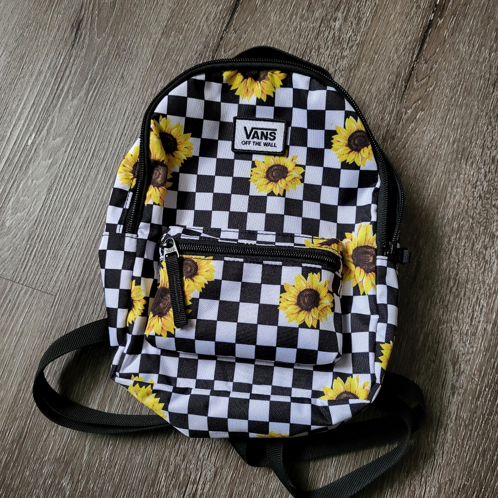 Vans Off The Wall Mini Checker Sunflower Backpack